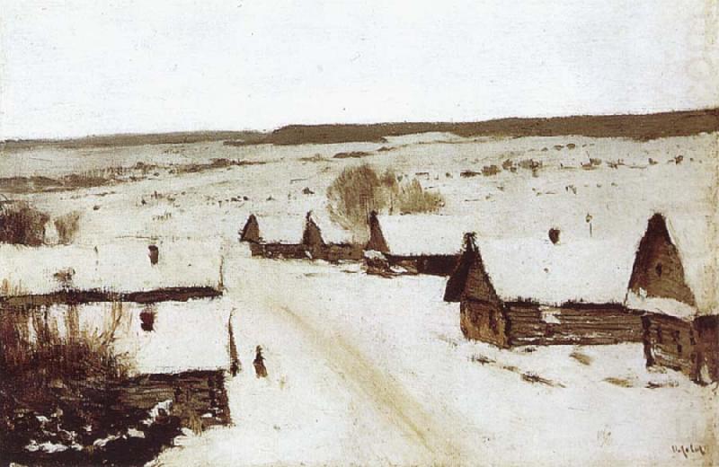 Village,Winter, Isaac Levitan